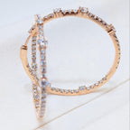 Rose Gold Round Hoop Inside/Out Diamond Earrings (etsy image id: 6920004322)