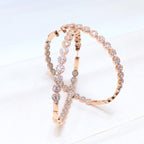 Rose Gold Large Inside-Out Diamond Hoop Earrings (etsy image id: 6920079624)