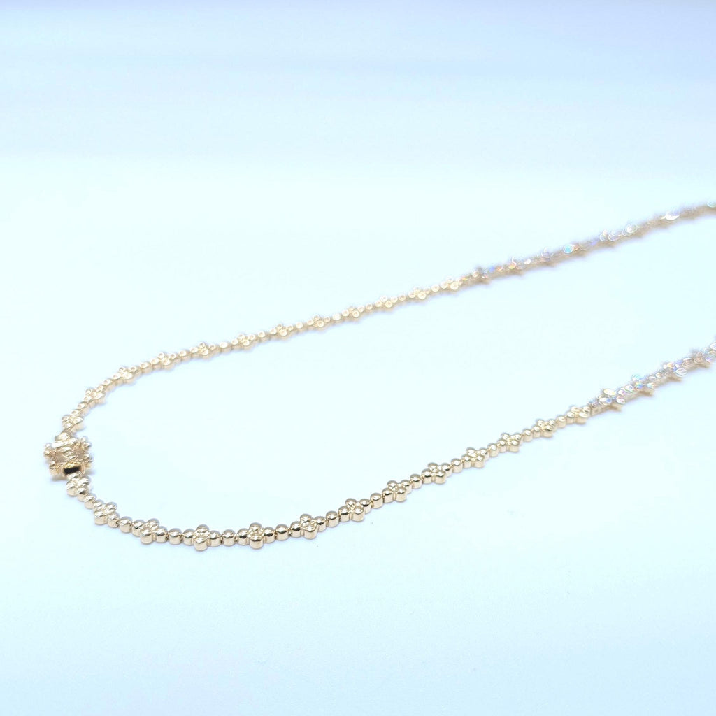 Yellow Gold Natural Diamond Necklace (etsy image id: 6920210288)