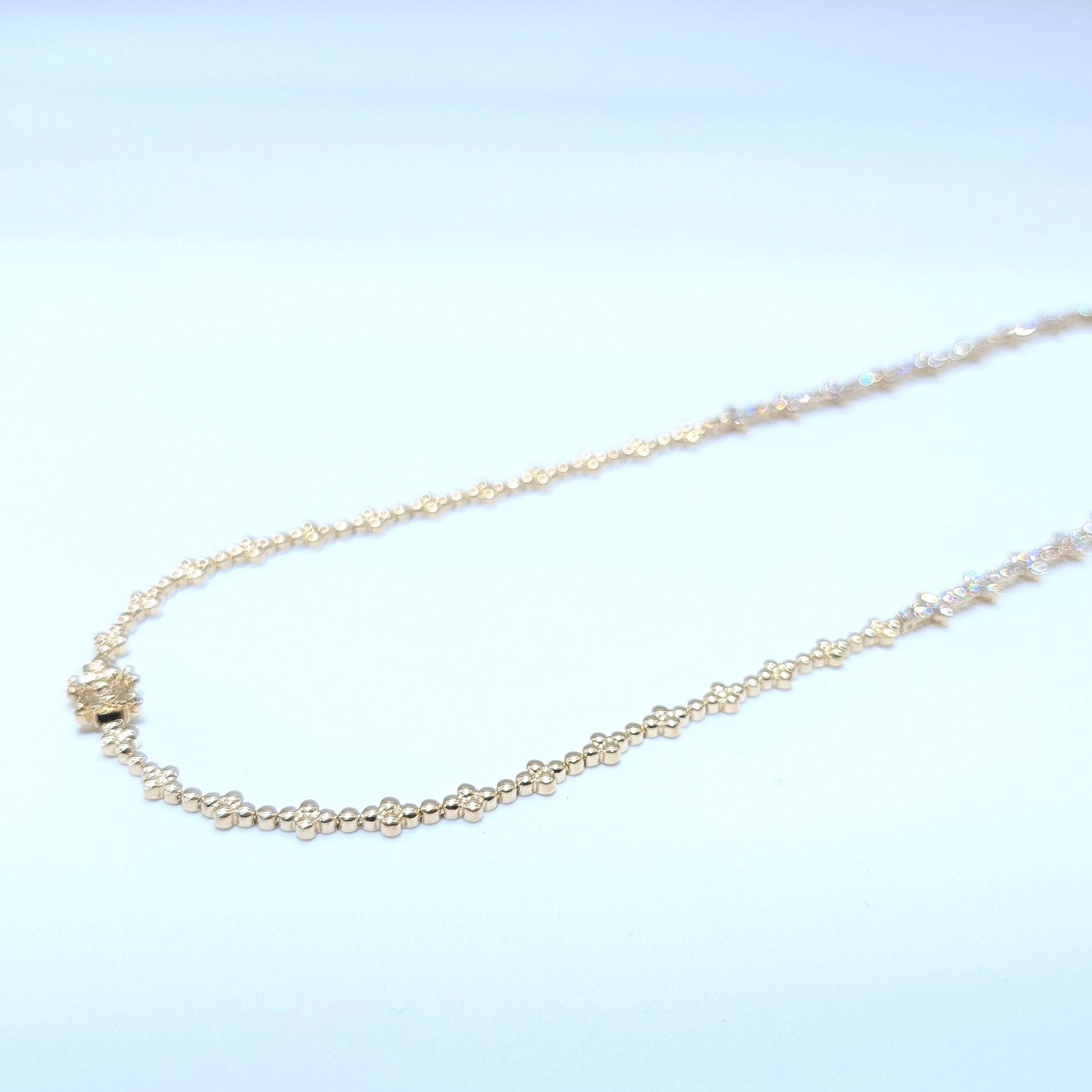 Yellow Gold Natural Diamond Necklace (etsy image id: 6920210288)