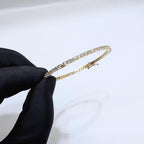 Yellow Gold Full Circle Diamond Bangle (etsy image id: 6921452001)