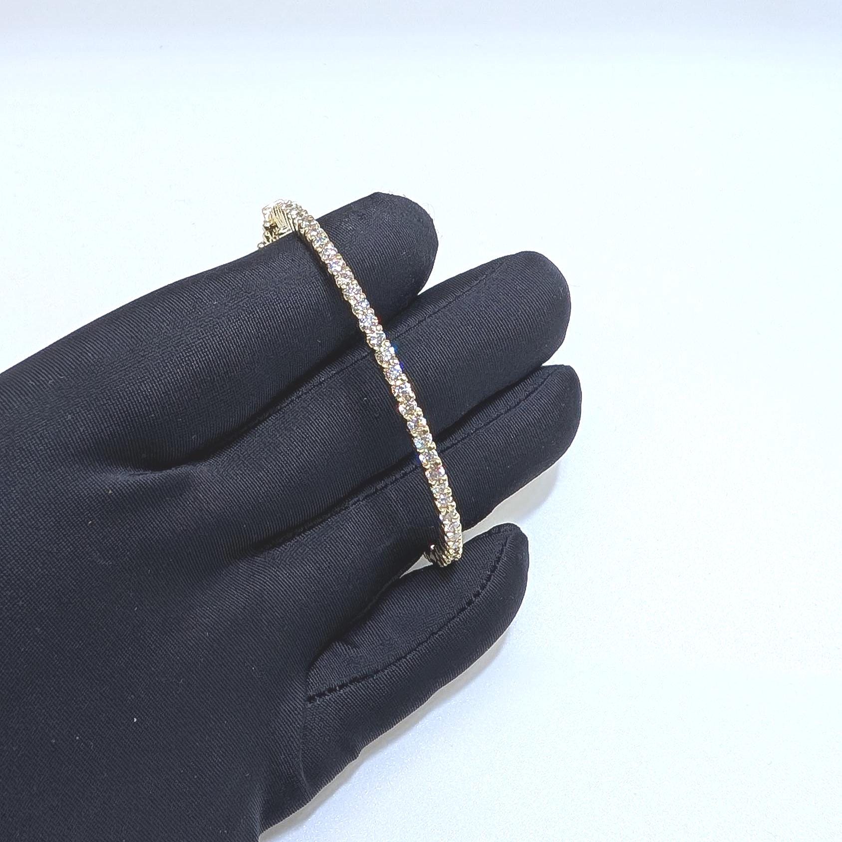 Yellow Gold Full Circle Diamond Bangle (etsy image id: 6921471087)