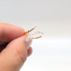 Yellow Gold Diamond By-Pass Snake Style Ring (etsy image id: 6926465286)