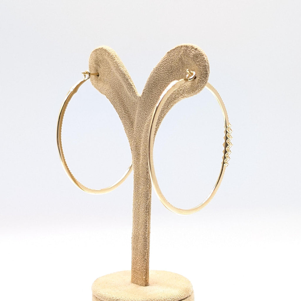 Yellow Gold This Medium Diamond Inside Out Hoop Earrings (etsy image id: 6929401092)