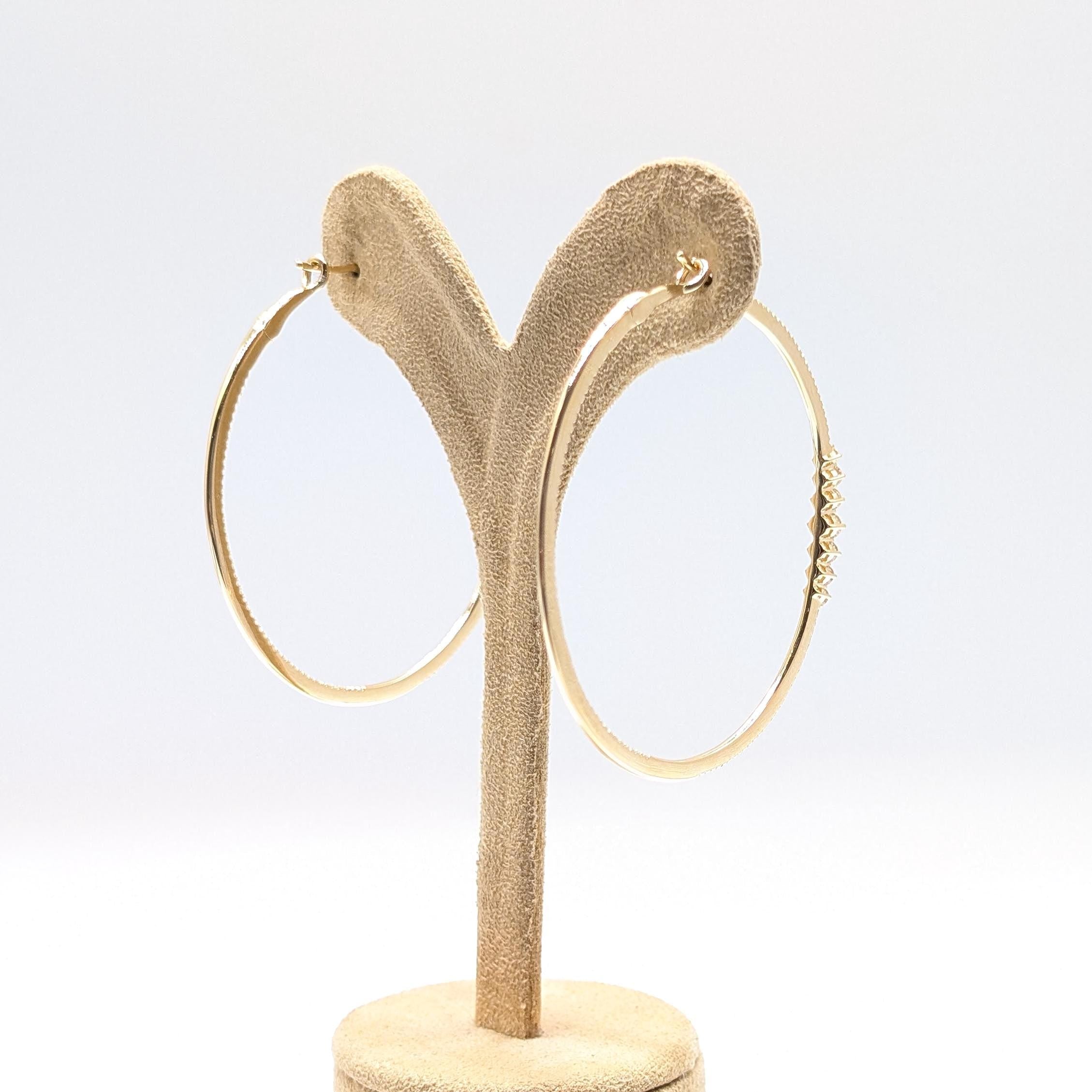 Yellow Gold This Medium Diamond Inside Out Hoop Earrings (etsy image id: 6929401092)