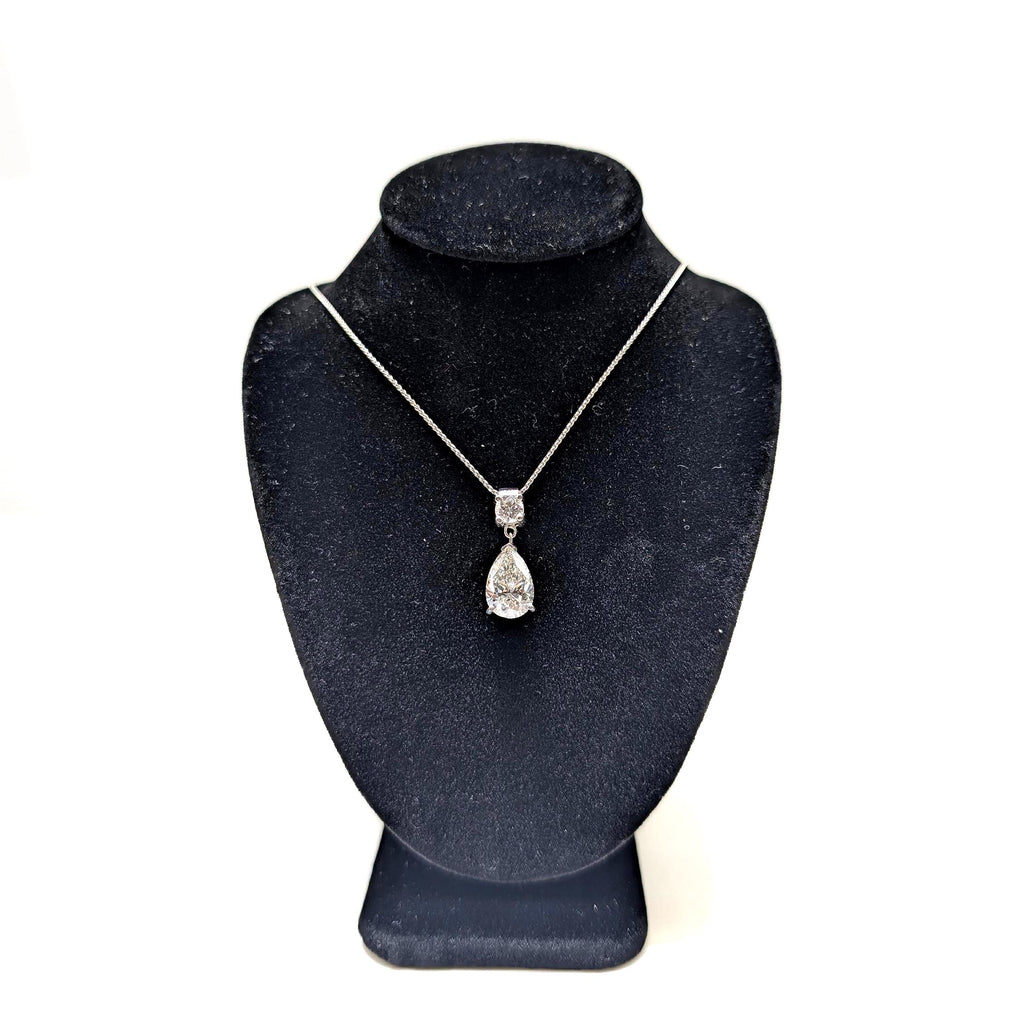 Luxurious Pear Shape Certified Lab Diamond Pendant on White Gold (etsy image id: 6929450540)
