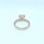 Yellow Gold Natural Emerald Cut Diamond Band Ring (etsy image id: 6929669838)