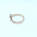 Yellow Gold Natural Emerald Cut Diamond Band Ring (etsy image id: 6929685002)