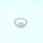 Yellow Gold Natural Emerald Cut Diamond Band Ring (etsy image id: 6929687308)