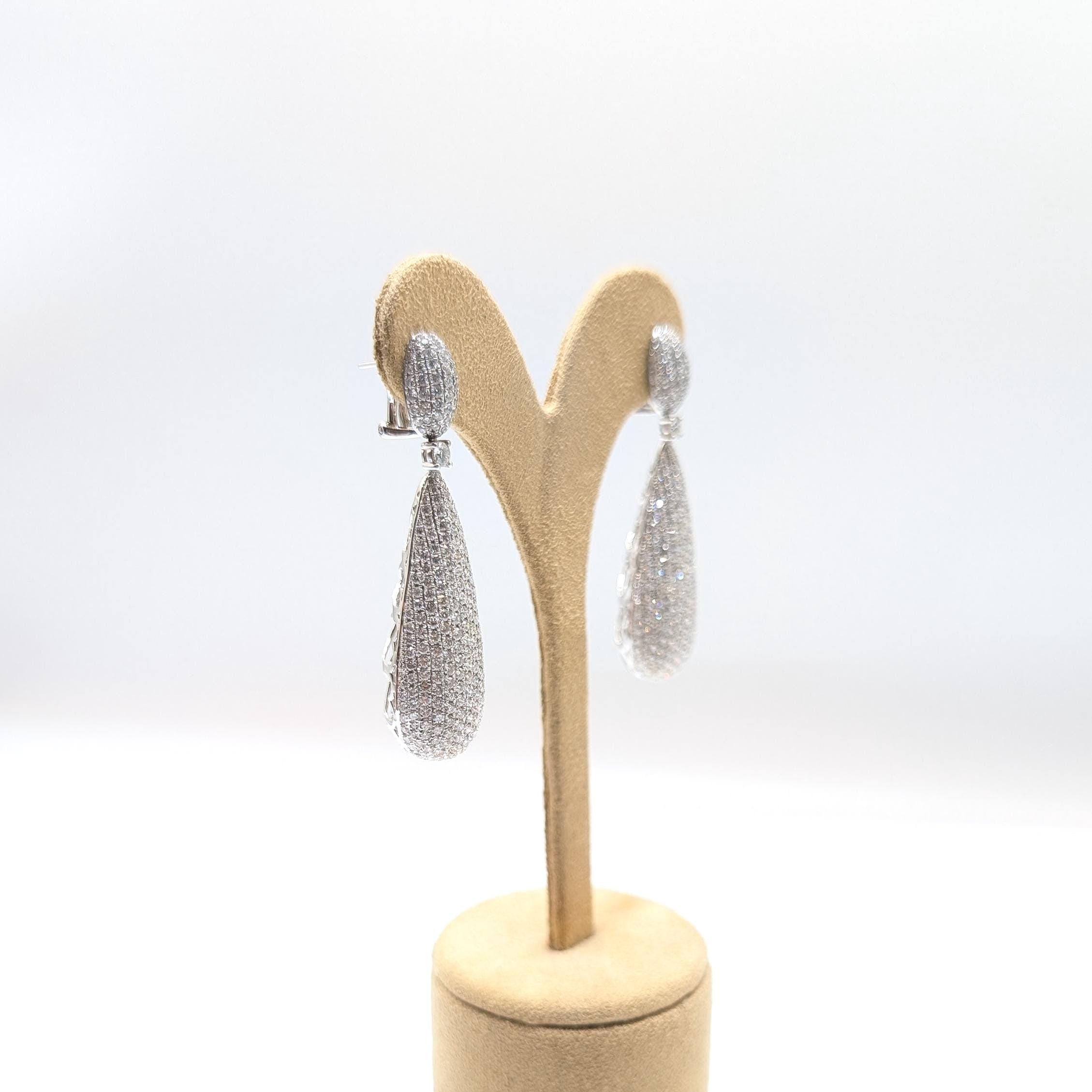 18K White Gold Diamond Drop Earrings – 6.02CT DIER0118 (etsy image id: 6948137128)