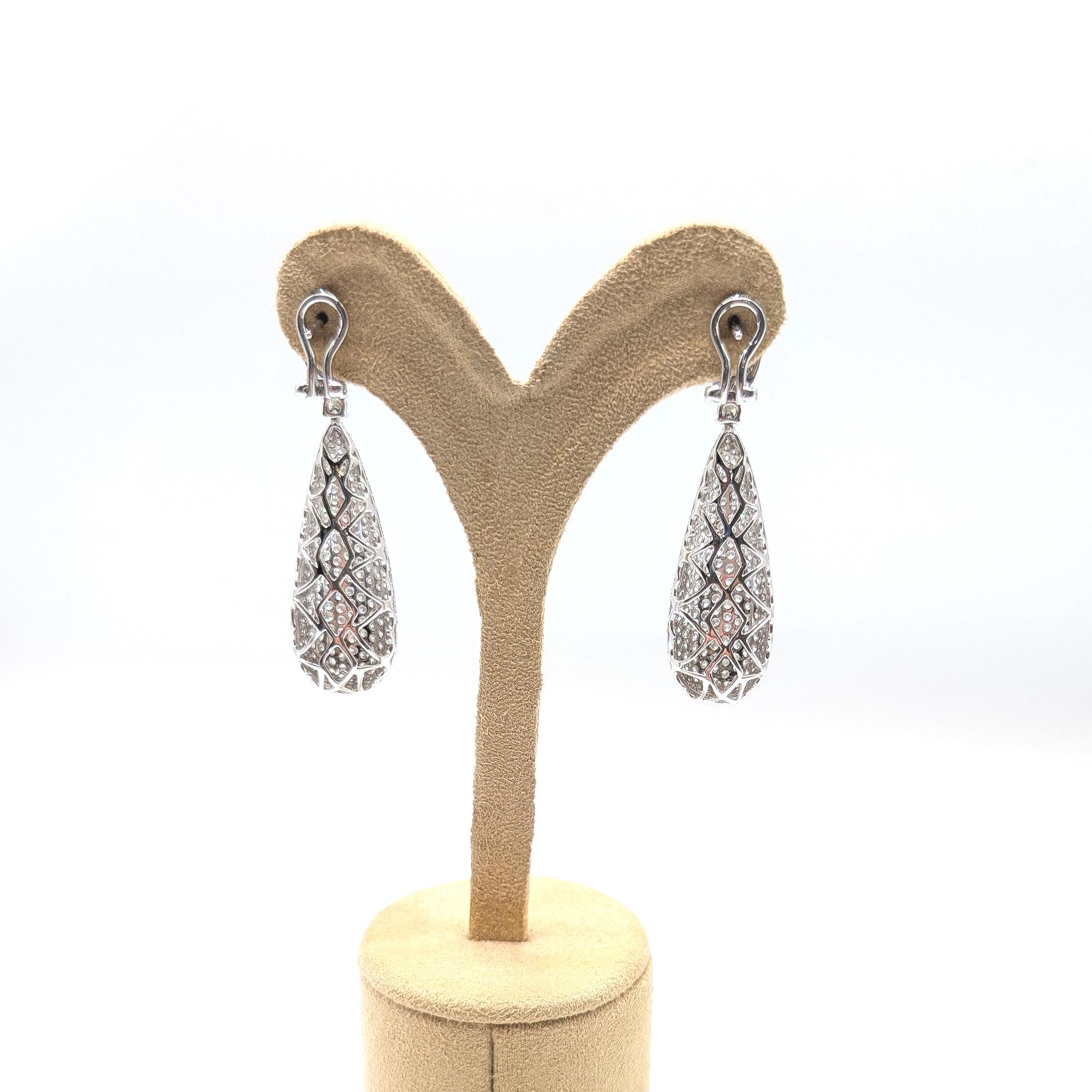 18K White Gold Diamond Drop Earrings – 6.02CT DIER0118 (etsy image id: 6948138610)