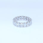 White Gold Full Circle Oval Cut Lab Grown Diamond Band Ring (etsy image id: 6954834964)