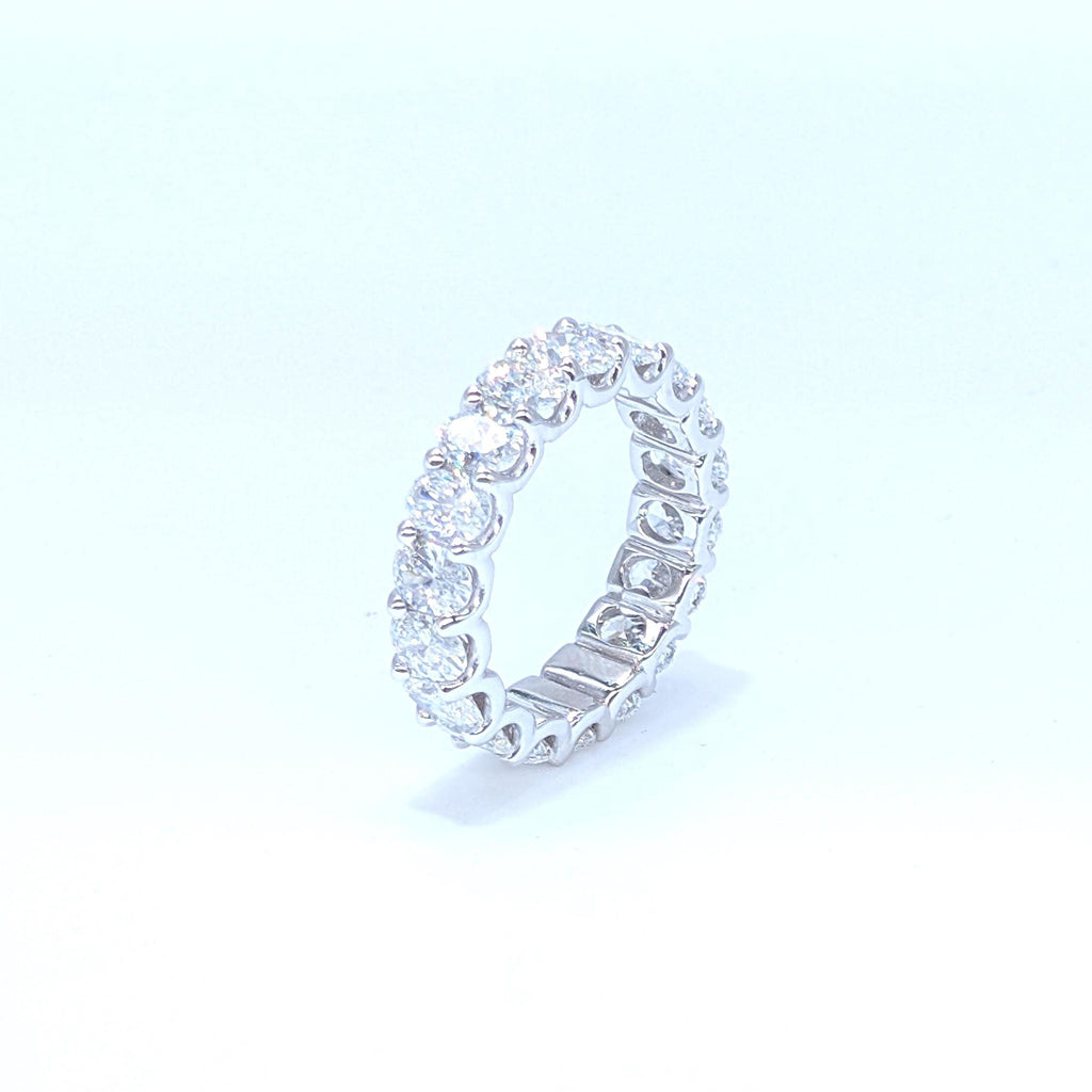 White Gold Full Circle Oval Cut Lab Grown Diamond Band Ring (etsy image id: 6954841218)