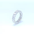 White Gold Full Circle Oval Cut Lab Grown Diamond Band Ring (etsy image id: 6954841218)