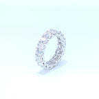White Gold Full Circle Oval Cut Lab Grown Diamond Band Ring (etsy image id: 6954841218)