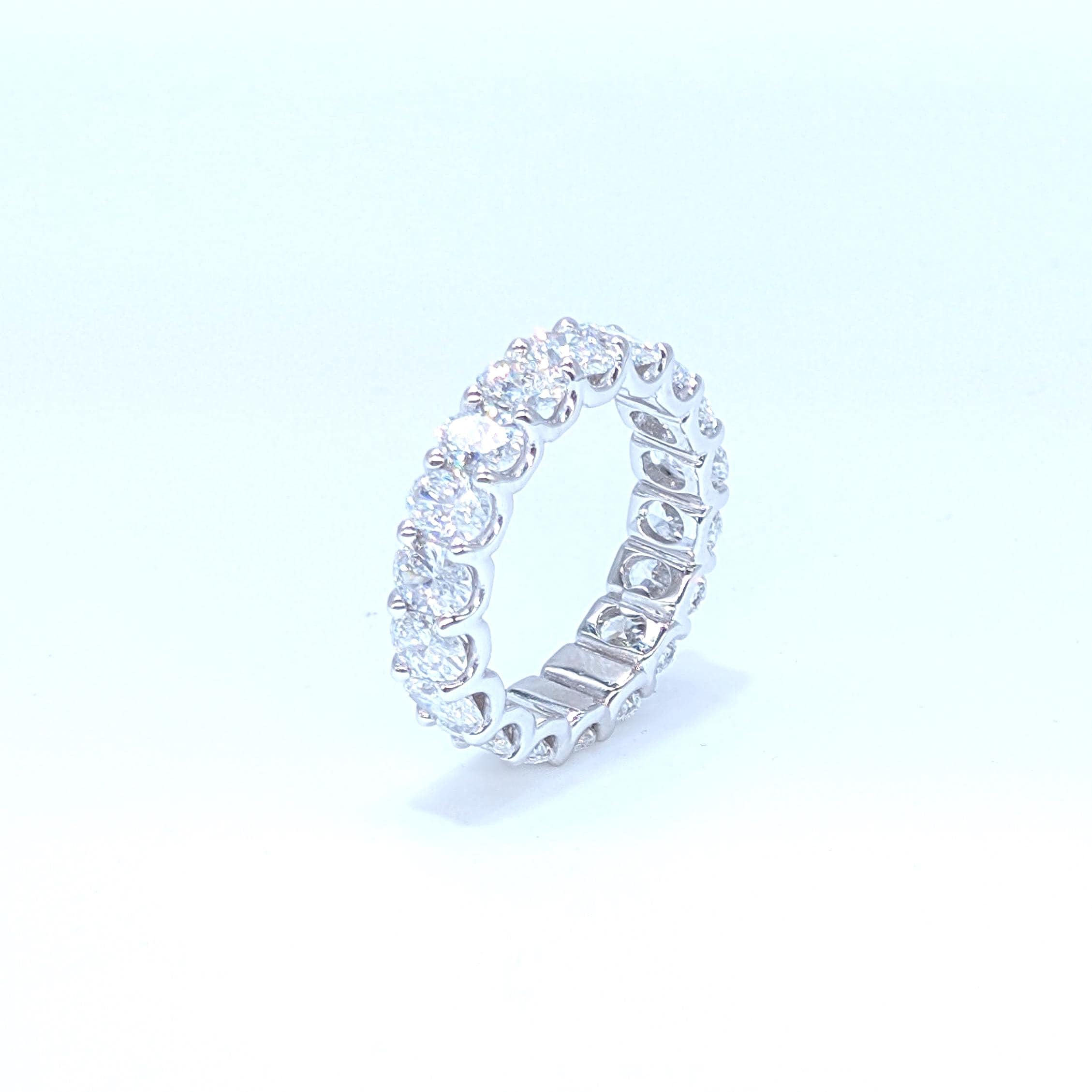 White Gold Full Circle Oval Cut Lab Grown Diamond Band Ring (etsy image id: 6954841218)