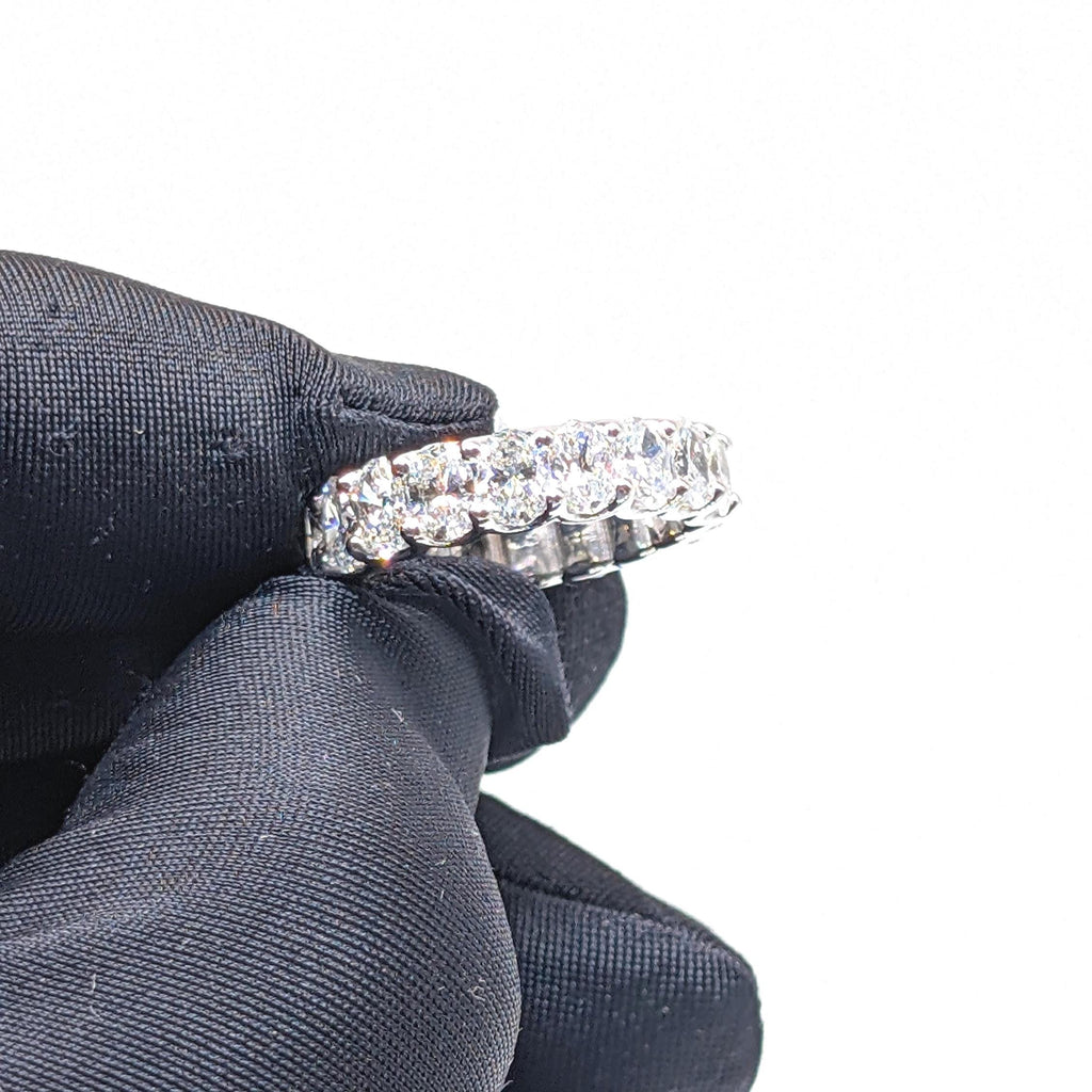 White Gold Full Circle Oval Cut Lab Grown Diamond Band Ring (etsy image id: 6954844876)