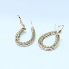 Luxurious Yellow Gold Earring with All Natural Diamonds and Emeralds (etsy image id: 6965520643)