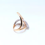 Rose Gold Pave Set Diamond Cocktail Fashion Ring (etsy image id: 6966748112)