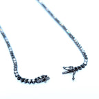 Gold with Black Rhodium Black and White Diamond Tennis necklace (etsy image id: 6968120871)