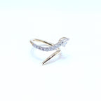 Yellow Gold Diamond By-Pass Snake Style Ring (etsy image id: 6974430659)