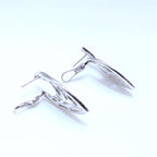 White Gold Dangle Earrings with Baguette and Round Cut Diamonds (etsy image id: 6974548499)