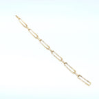 Yellow Gold Chain Link Bracelet with Alternating Diamond Links (etsy image id: 6974962046)