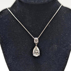 Luxurious Pear Shape Certified Lab Diamond Pendant on White Gold (etsy image id: 6977152073)