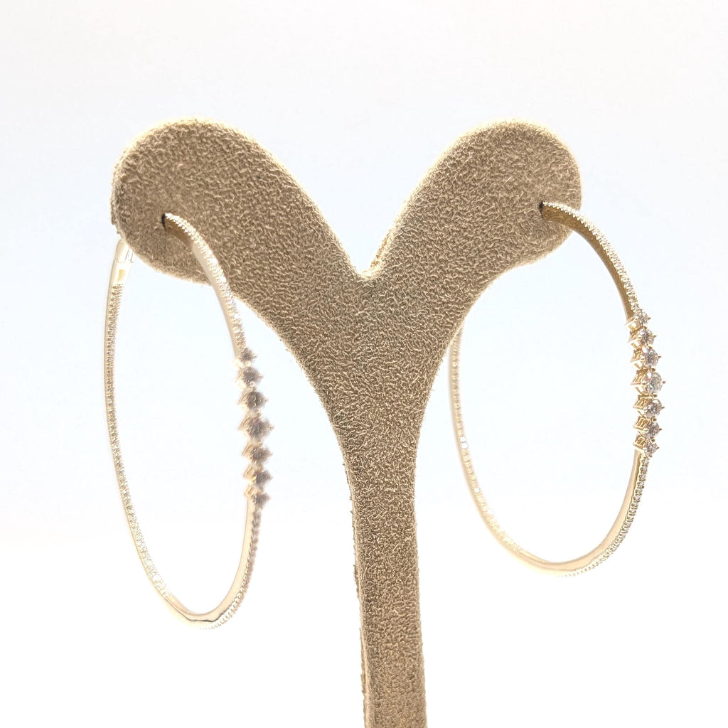 Yellow Gold This Medium Diamond Inside Out Hoop Earrings (etsy image id: 6977364861)