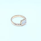 Yellow Gold Natural Emerald Cut Diamond Band Ring (etsy image id: 6977633363)
