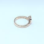 Yellow Gold Natural Emerald Cut Diamond Band Ring (etsy image id: 6977634783)