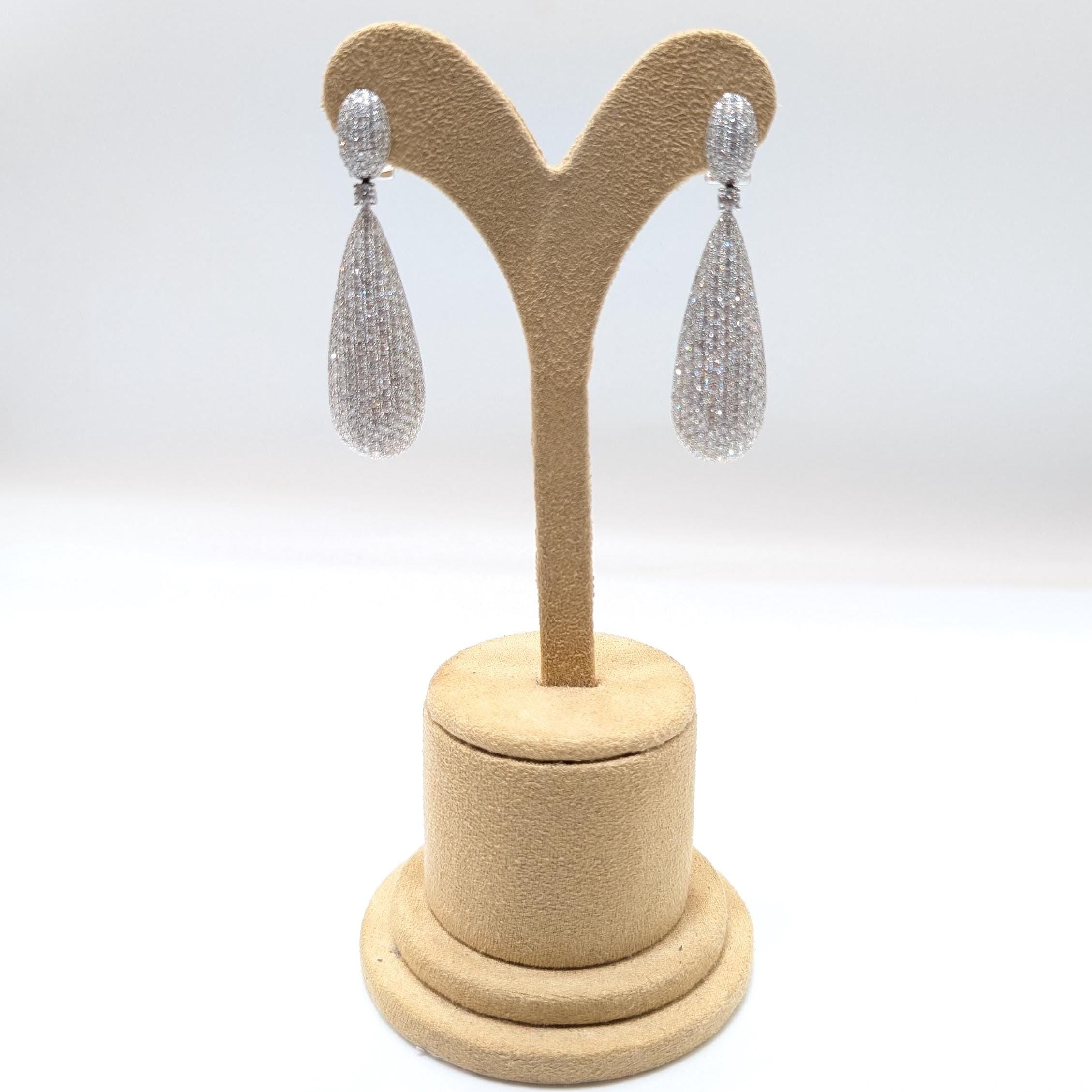 18K White Gold Diamond Drop Earrings – 6.02CT DIER0118 (etsy image id: 6996090129)