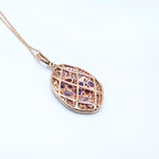 3.93ct Gemstone and Diamond Pendant in 14kt Rose Gold (etsy image id: 7001999857)