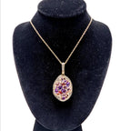 3.93ct Gemstone and Diamond Pendant in 14kt Rose Gold (etsy image id: 7002125697)