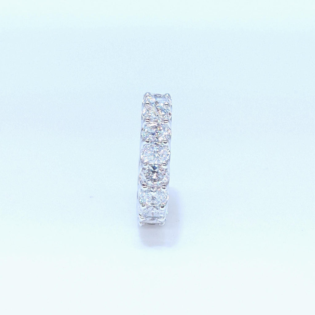 White Gold Full Circle Oval Cut Lab Grown Diamond Band Ring (etsy image id: 7002812335)