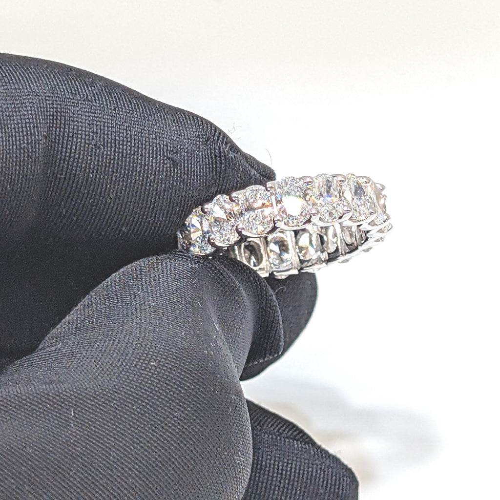 White Gold Full Circle Oval Cut Lab Grown Diamond Band Ring (etsy image id: 7002822481)