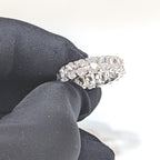 White Gold Full Circle Oval Cut Lab Grown Diamond Band Ring (etsy image id: 7002822481)
