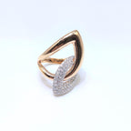 Rose Gold Pave Set Diamond Cocktail Fashion Ring (etsy image id: 7014719219)