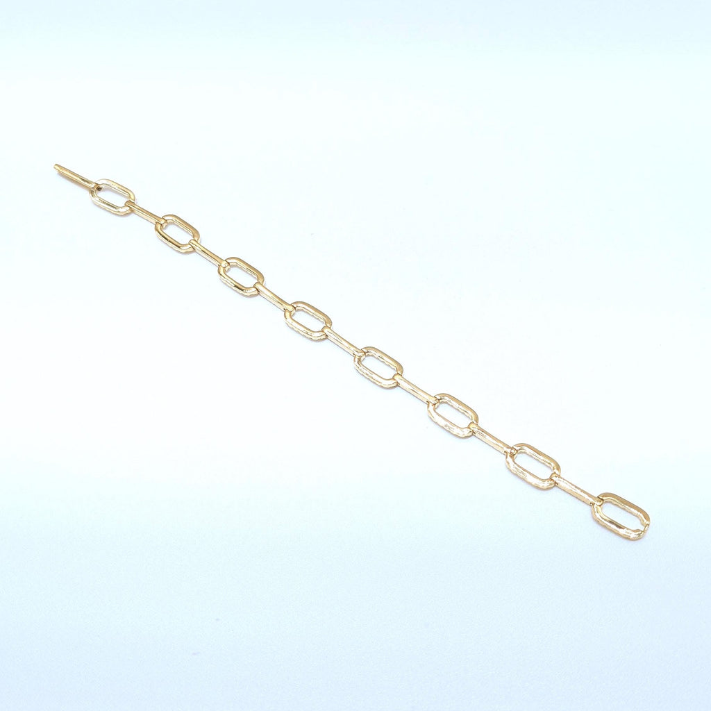 Yellow Gold Round Brilliant Cut Diamond Link Bracelet (etsy image id: 7022828055)
