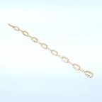 Yellow Gold Round Brilliant Cut Diamond Link Bracelet (etsy image id: 7022828055)