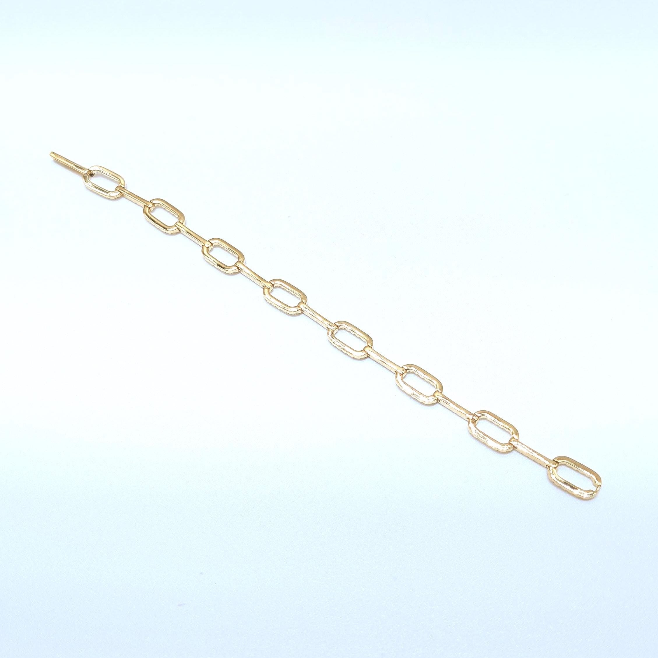 Yellow Gold Round Brilliant Cut Diamond Link Bracelet (etsy image id: 7022828055)