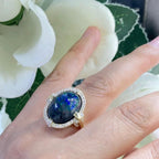14K Yellow Gold Diamond & Opal Ring – 1.56ct Diamonds, 9.63ct Opal . DC-R14919-1 ISTJ (etsy image id: 7199478416)