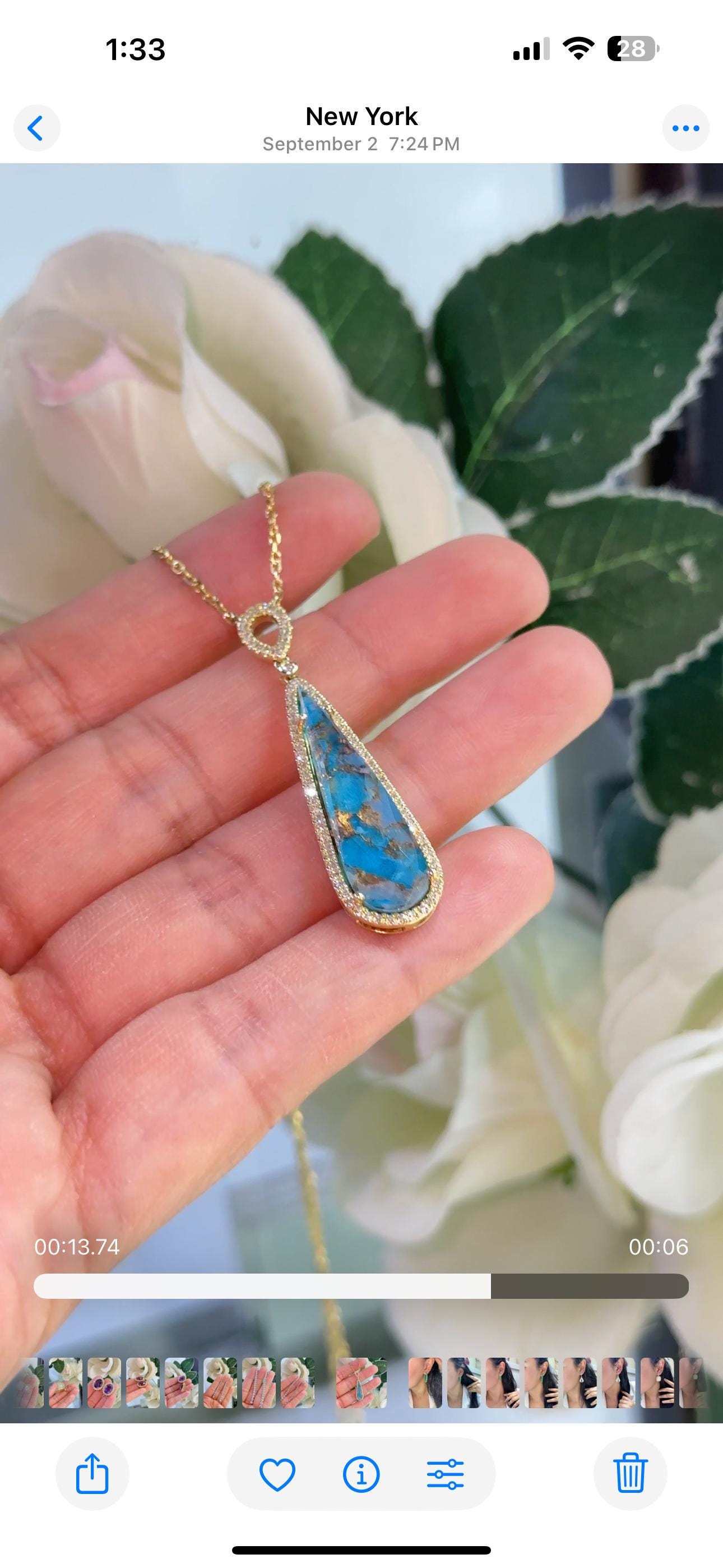 14K Yellow Gold Diamond & Opal Pendant – 0.22ct Diamonds, 6.53ct Opal DC-N13082-8 2TJ (etsy image id: 7199494604)