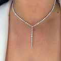 18K White Gold Diamond Necklace – 3.83ct Natural Diamonds G-H VS2 DN0077 AJJJ __etsy:7247426639
