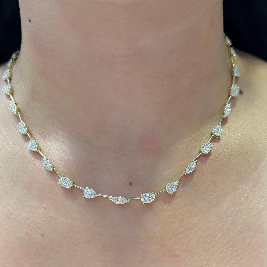 14K Yellow Gold Diamond Necklace – 3.87ct Natural Diamonds G-H VS2  DC-N14708-2 AGJJ (etsy image id: 7247428143)