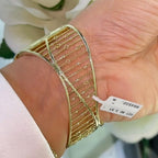 14K Yellow Gold Diamond Bangle – 3.52ct Round Diamonds DC-BNG TGJJ (etsy image id: 7247437115)
