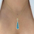 14K Yellow Gold Diamond & Opal Pendant – 0.22ct Diamonds, 6.53ct Opal DC-N13082-8 2TJ (etsy image id: 7247475641)