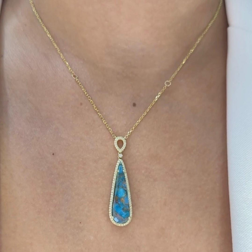 14K Yellow Gold Diamond & Opal Pendant – 0.22ct Diamonds, 6.53ct Opal DC-N13082-8 2TJ (etsy image id: 7247475645)