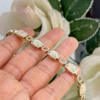 14K Yellow Gold Diamond Opal Bracelet – 0.47ct Diamonds & 8.31ct Opals DC-B14593-6 GJJJ (etsy image id: 7337462718)