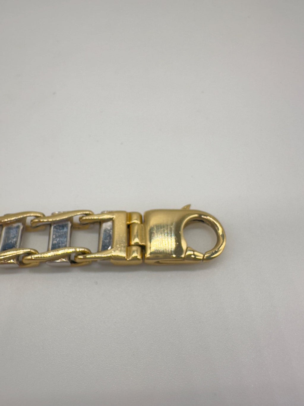 14KT Two-Tone Solid Gold Men’s Bracelet – 8 Inches, 52.1g  YGBR03 (etsy image id: 7764419492)
